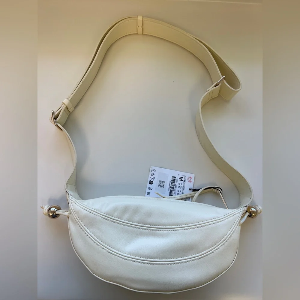 Zara‎ Cream Crossbody Purse Bag Gold Bohemian